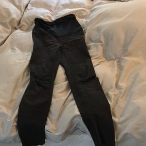 Madewell black skinny maternity jeans